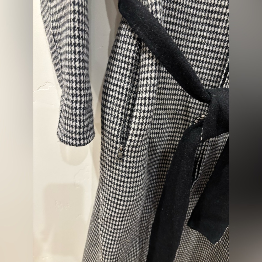 Robert Rodriguez Barney’s New York Monochrome Houndstooth Coat small elegant - Picture 3 of 6